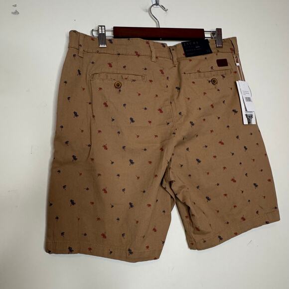 Jachs New York Stretch Chino Shorts Size 32 NWT Dark Khaki Bleecker Fit - Picture 4 of 9